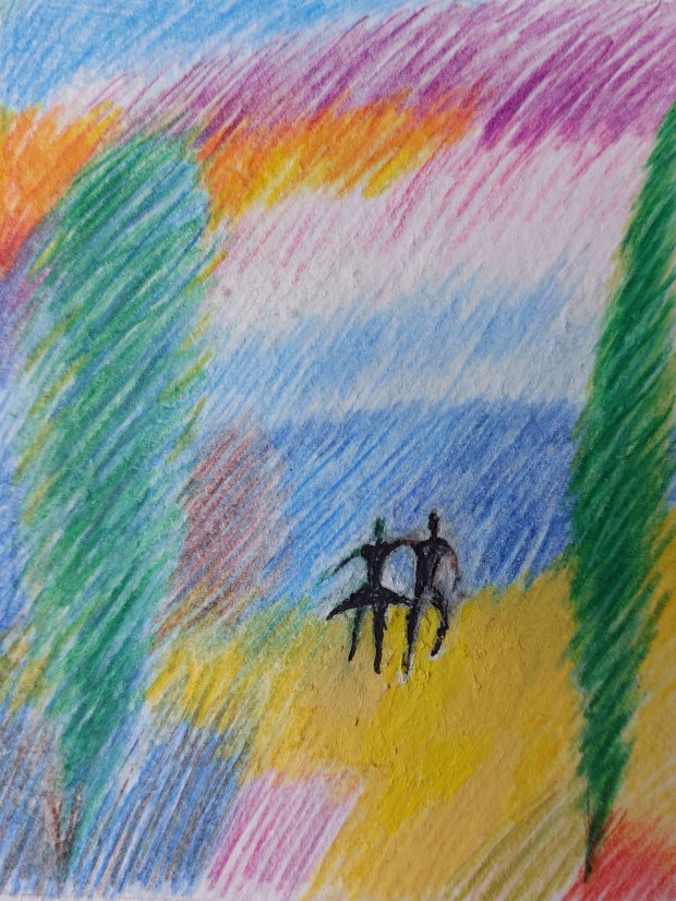 Artist Sheena Barnes Green Man Red Man